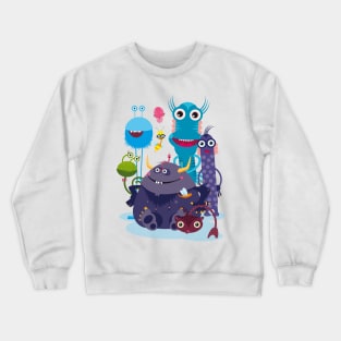 Illustration Nursery Little Monster - Monster Crew Crewneck Sweatshirt